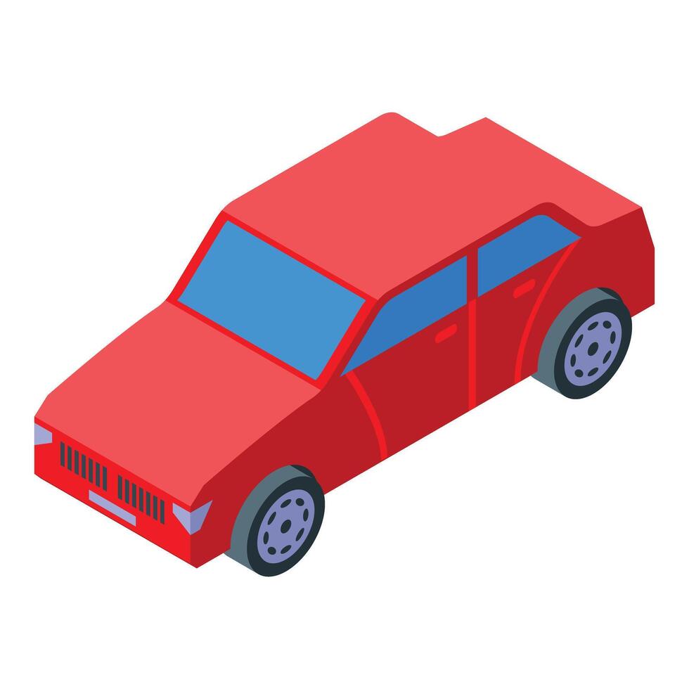 Red car illustration showing modern transportation vector