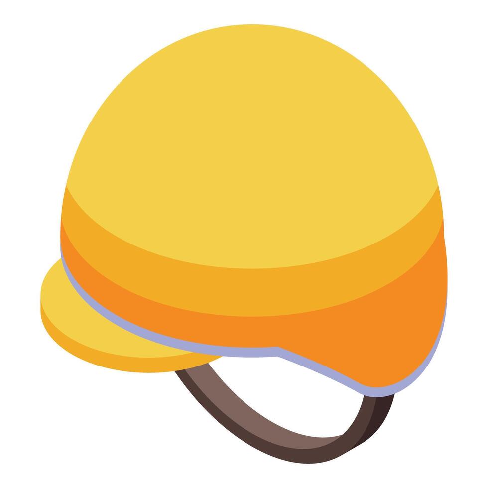 Construction worker hard hat providing head protection on building site vector