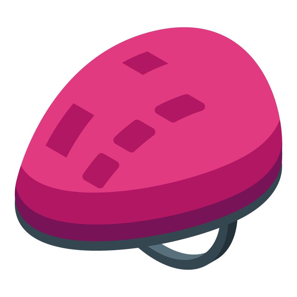 Pink bicycle helmet for safe urban commuting vector
