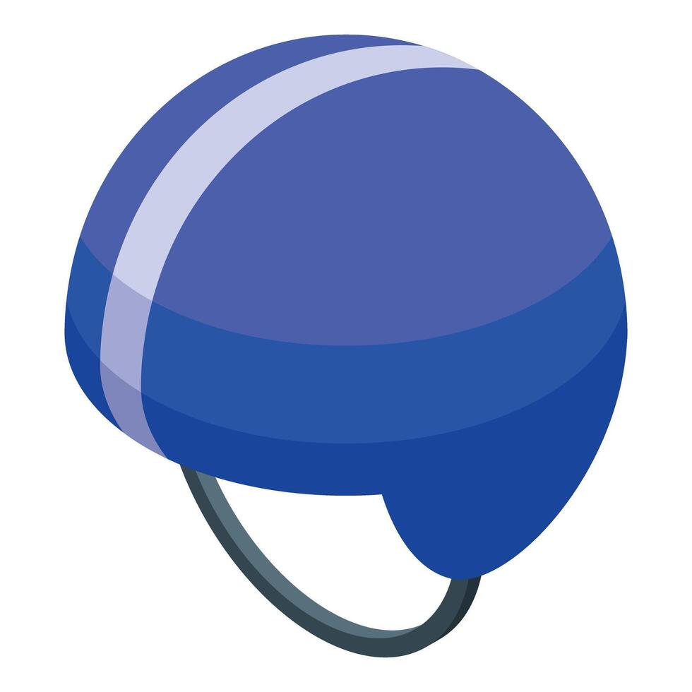 Blue bike helmet providing safety for cyclists vector