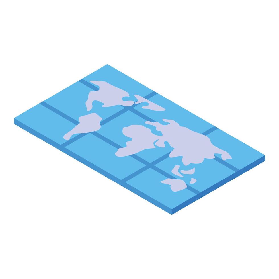 World map spreading on a surface creating a global grid vector