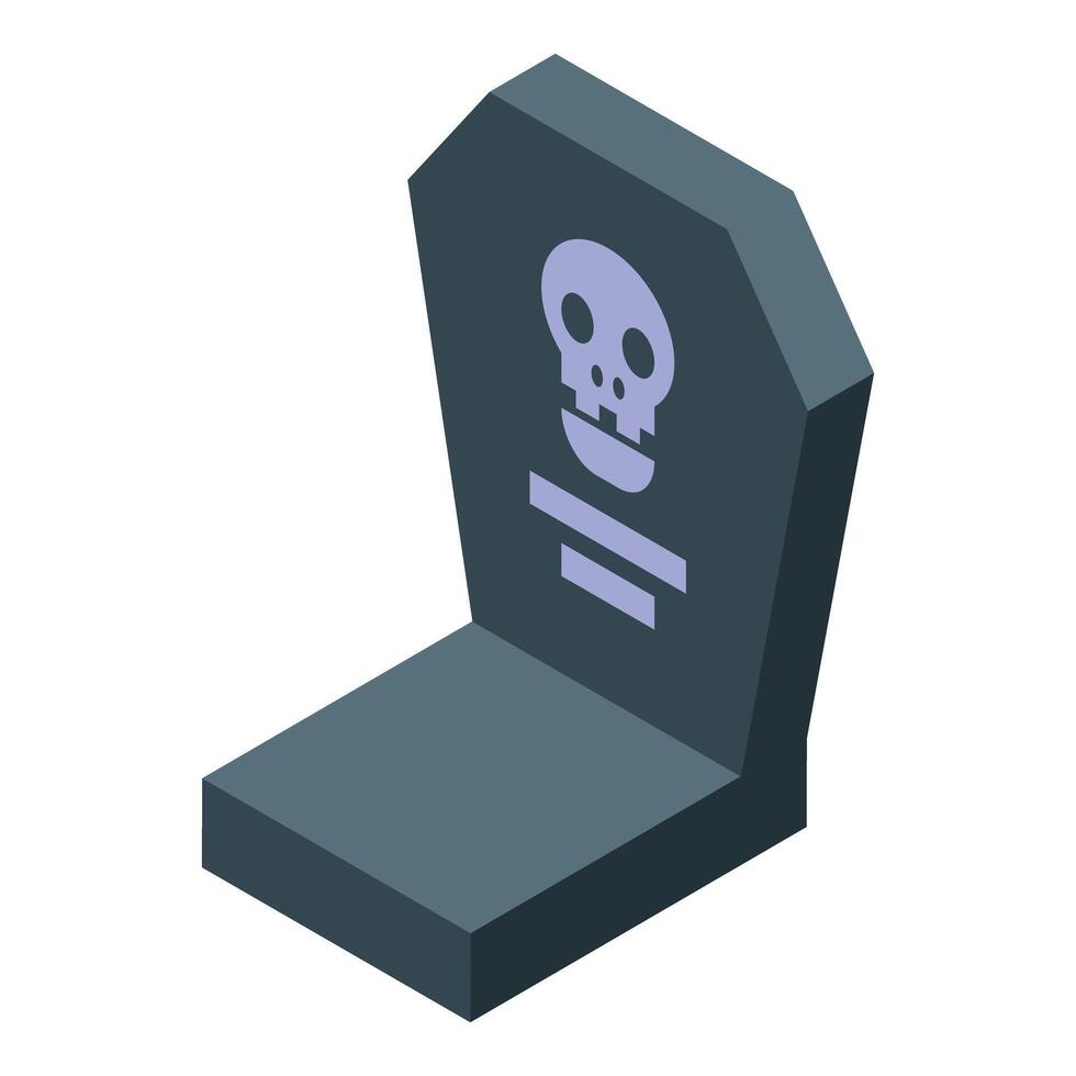 Gravestone with skull showing death is coming soon vector