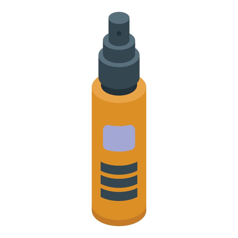 Yellow spray bottle is standing on white background vector