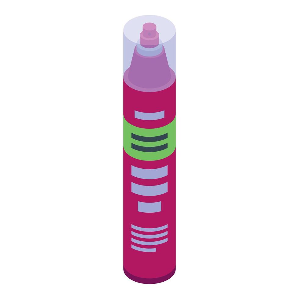 Deodorant spray bottle standing up on white background vector