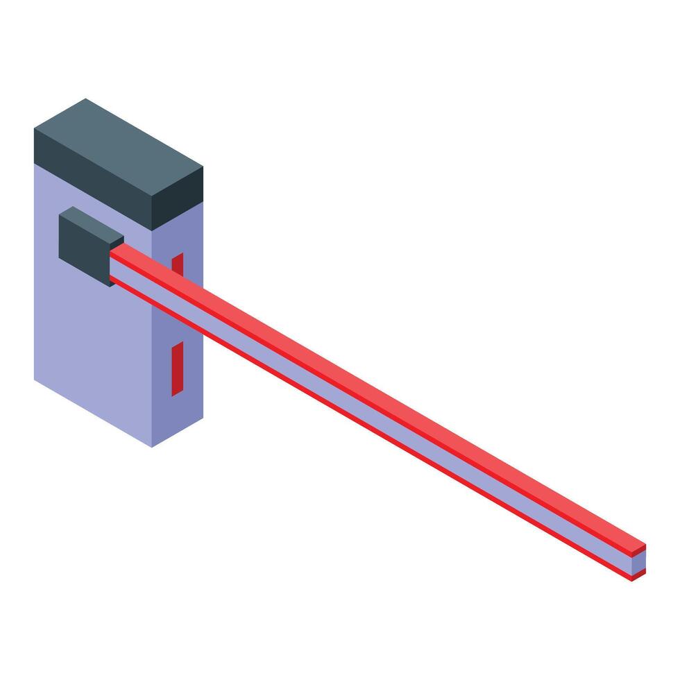 Automatic barrier controlling access to parking lot vector