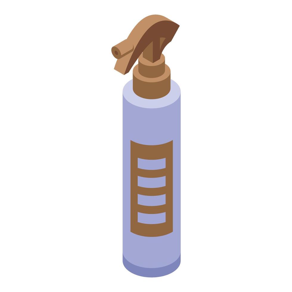 Spray bottle dispenser presenting isometric projection vector