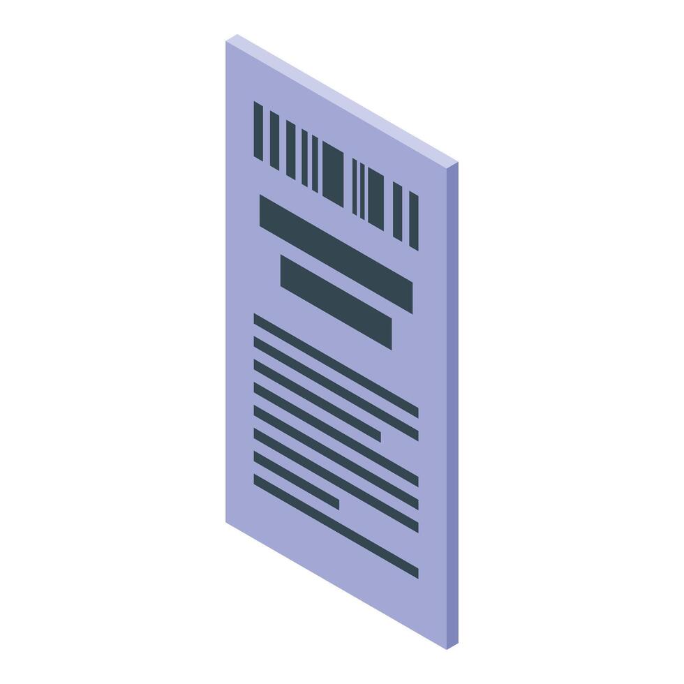 Barcode scanner reading retail store receipt showing purchase vector