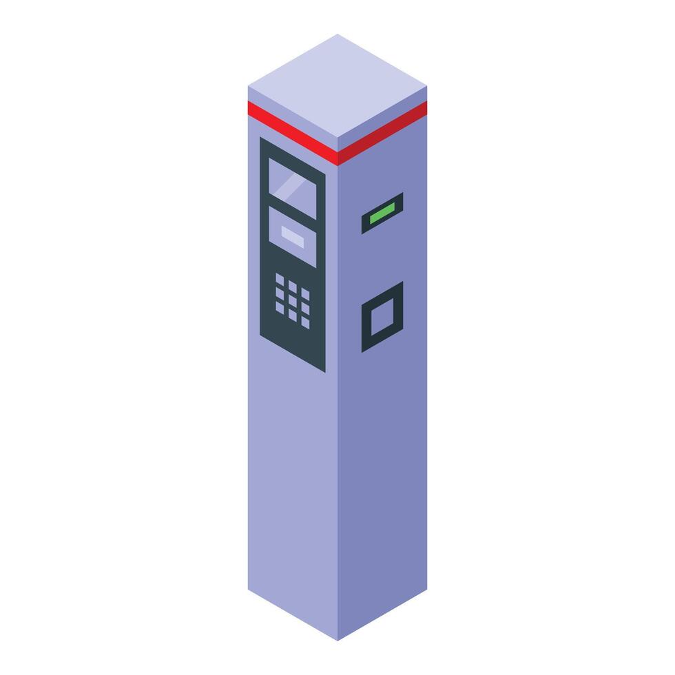 Parking meter machine accepting contactless payment vector