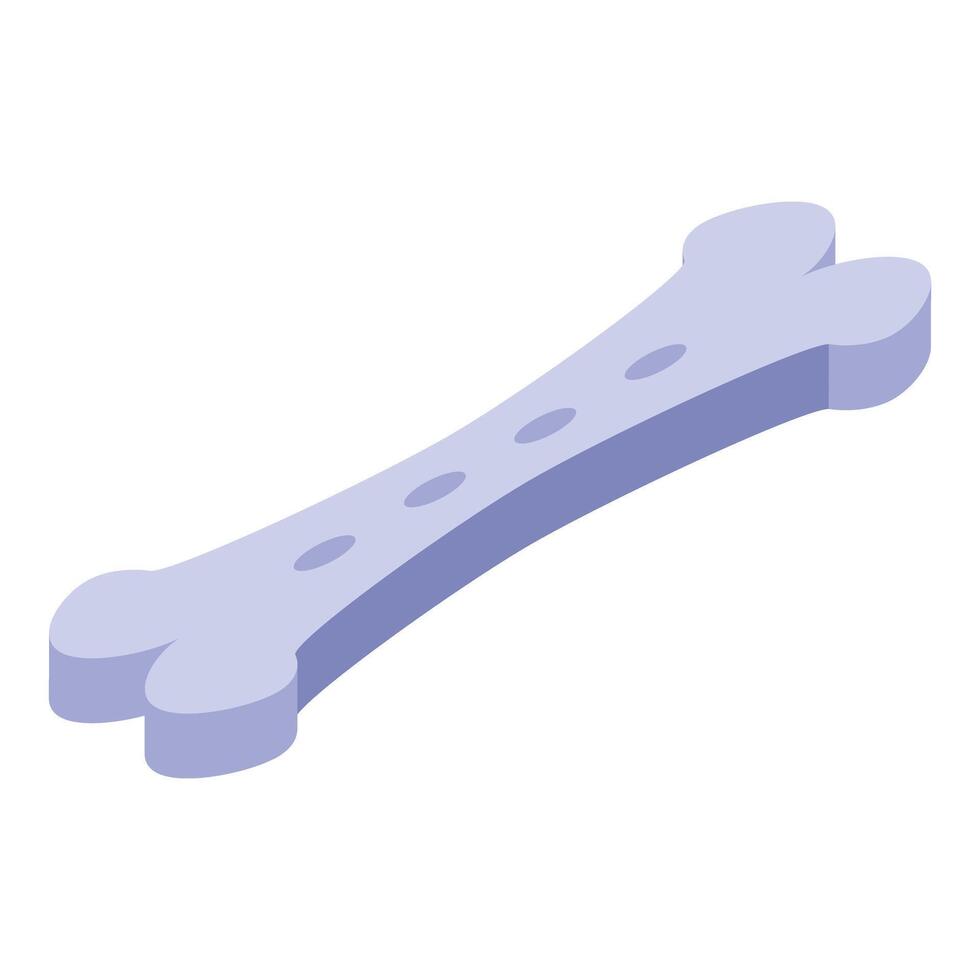 Dog bone toy icon, isometric style vector