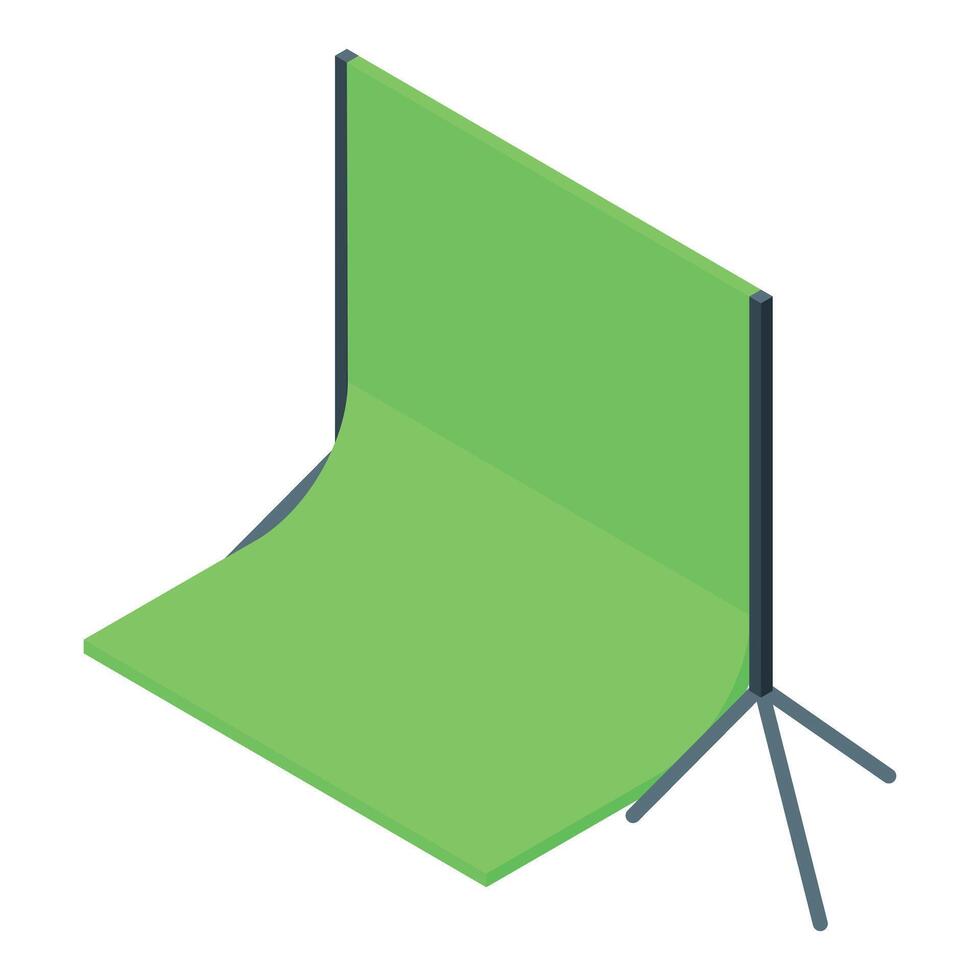 Studio green screen background is standing for filming movie or photo shooting session vector