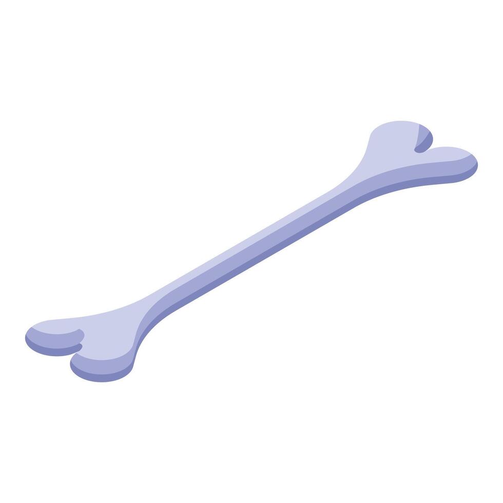 Single bone lying down isolated on white background vector