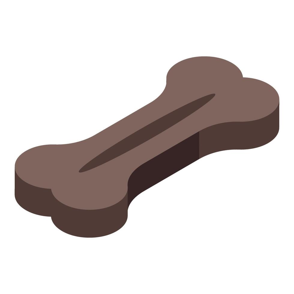 Big bone for dog lying on white background vector