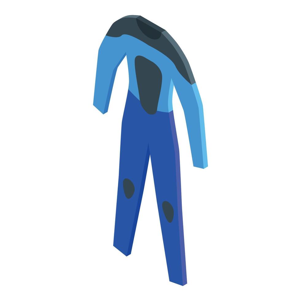 Professional diving suit for exploring sea depths isometric icon vector