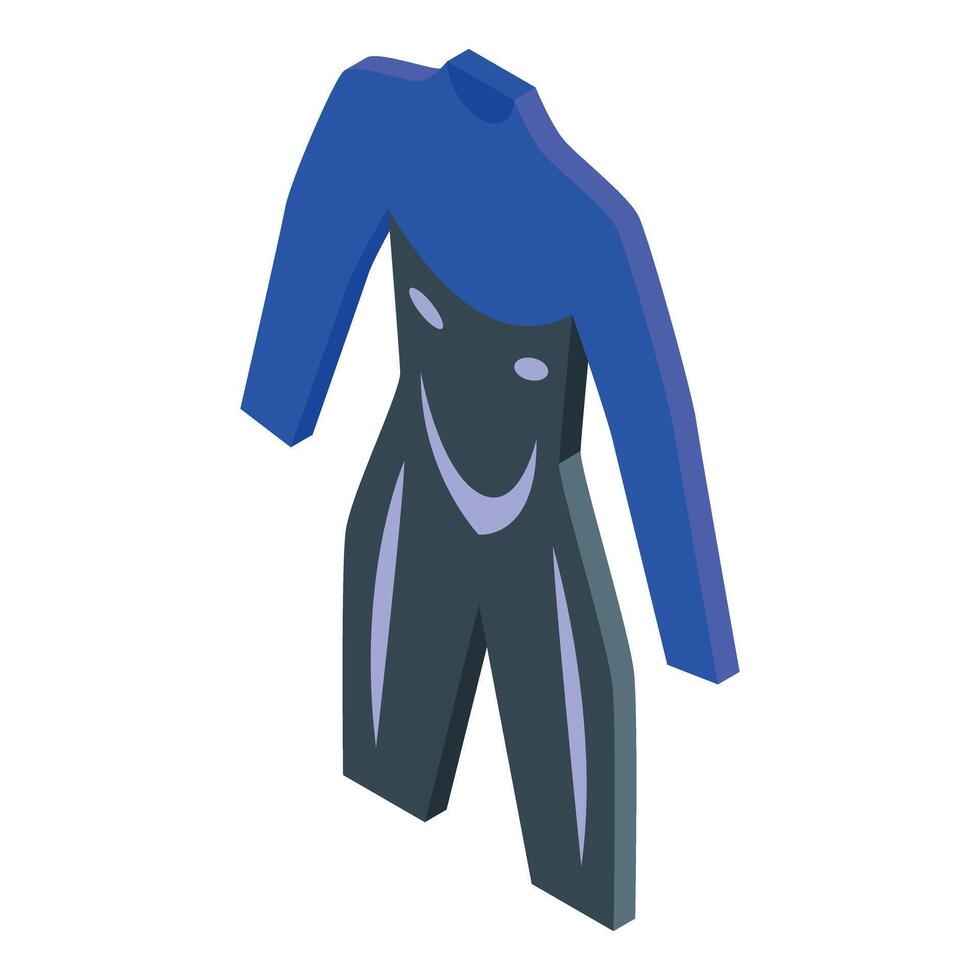 Diving suit for extreme water sports in isometric view vector