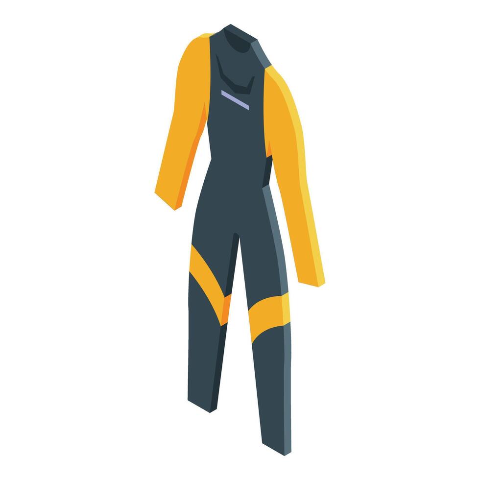 Professional diving suit isometric icon for design vector