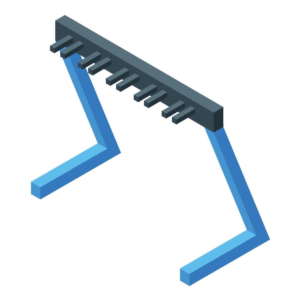 Bicycle parking rack standing on white background vector
