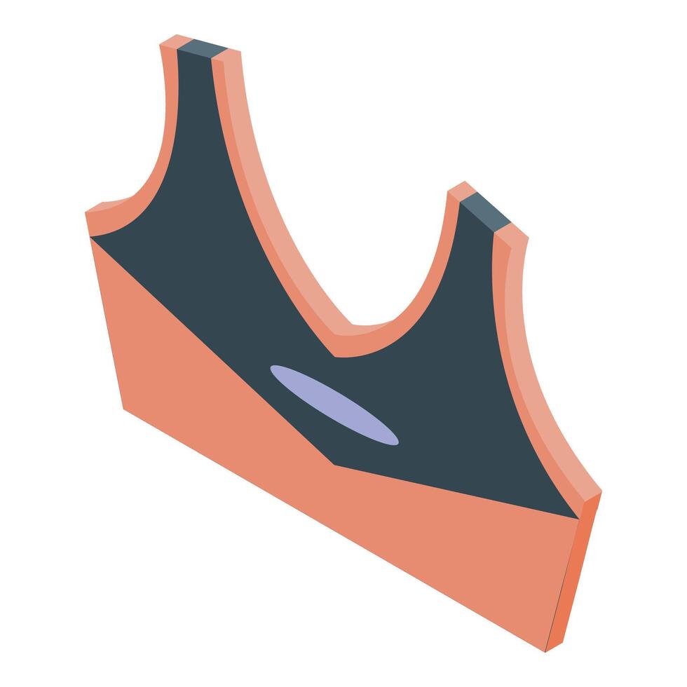 Sports bra top showing activewear fashion vector