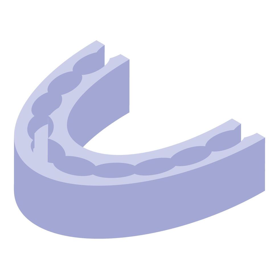 Human jaw with teeth showing isometric icon vector