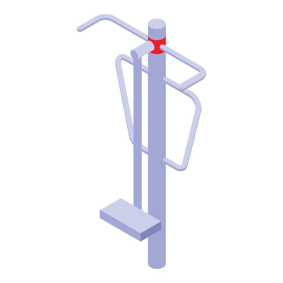 Outdoor fitness equipment standing trainer for public park workout vector