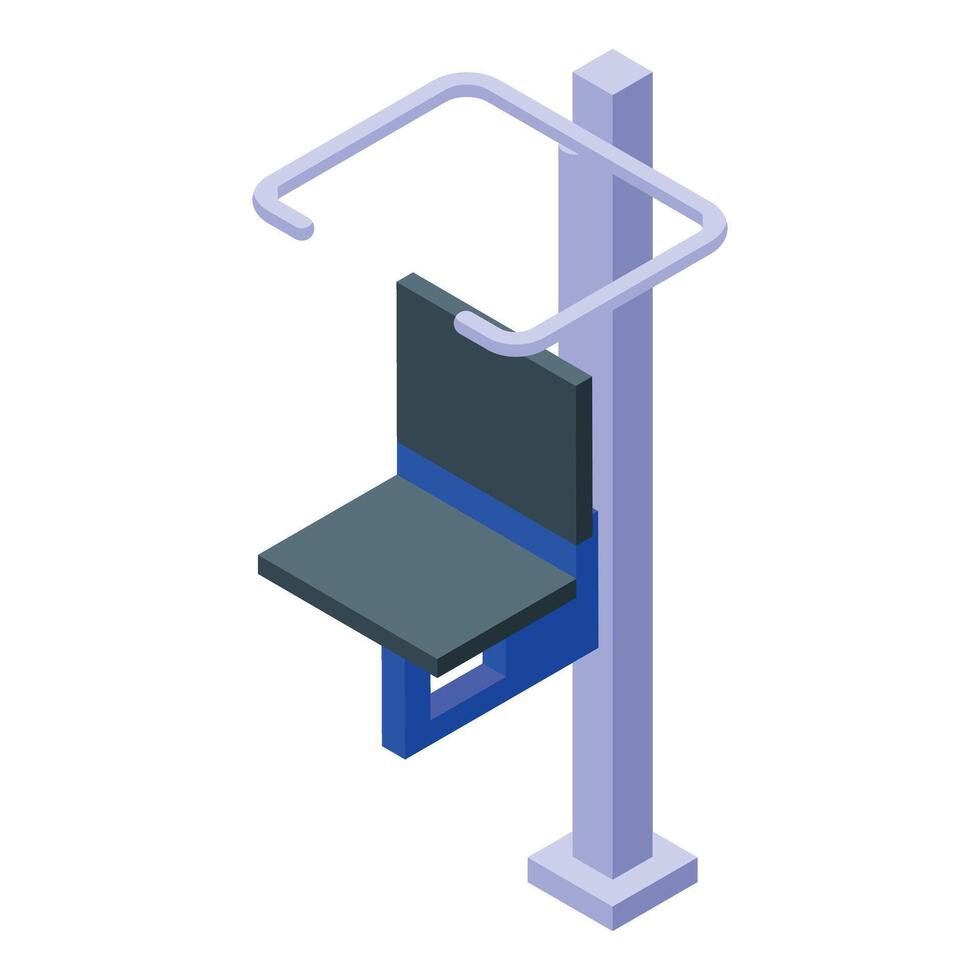 Outdoor gym equipment allowing people to exercise in open air vector