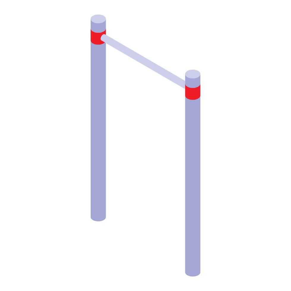 Horizontal bar for exercising outdoors on white background vector