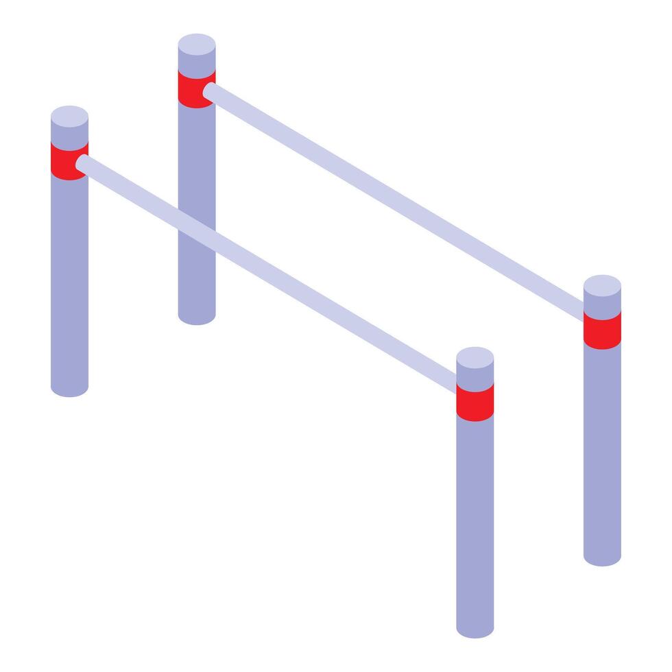 Parallel bars showing healthy lifestyle on white background vector