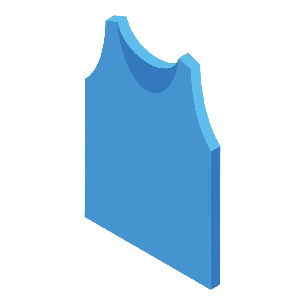 Blue tank top representing clothing and fashion vector