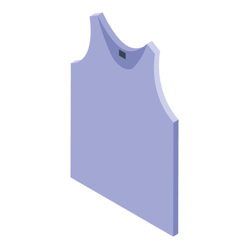 Violet sleeveless shirt standing up on white background vector