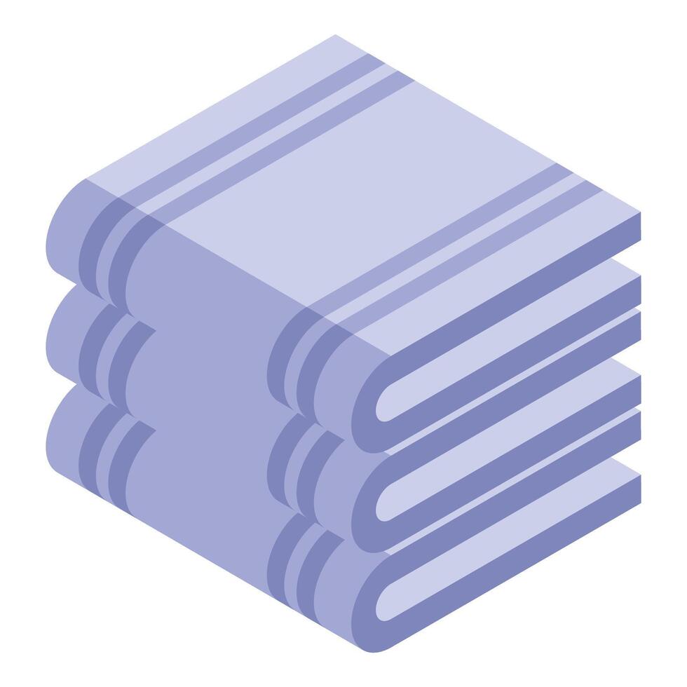 Stack of clean bath towels folded neatly isometric view vector