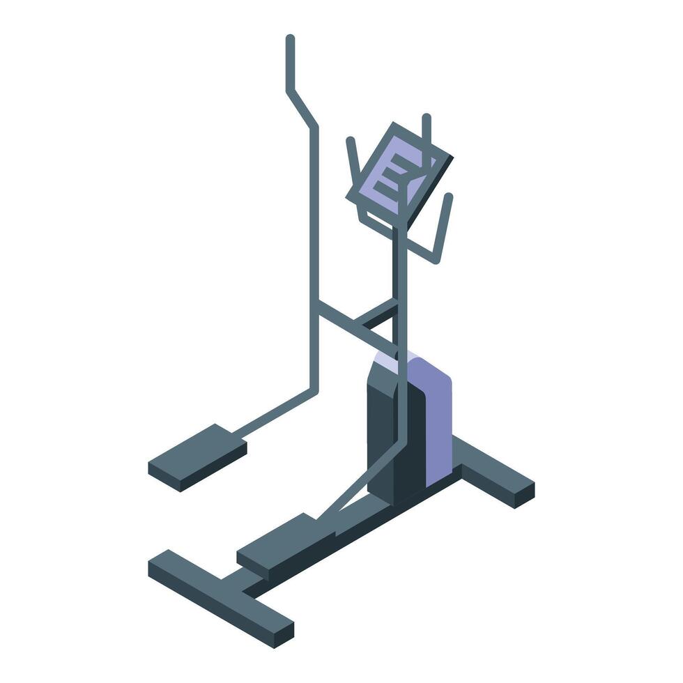 Elliptical trainer standing for cardio workout at home vector