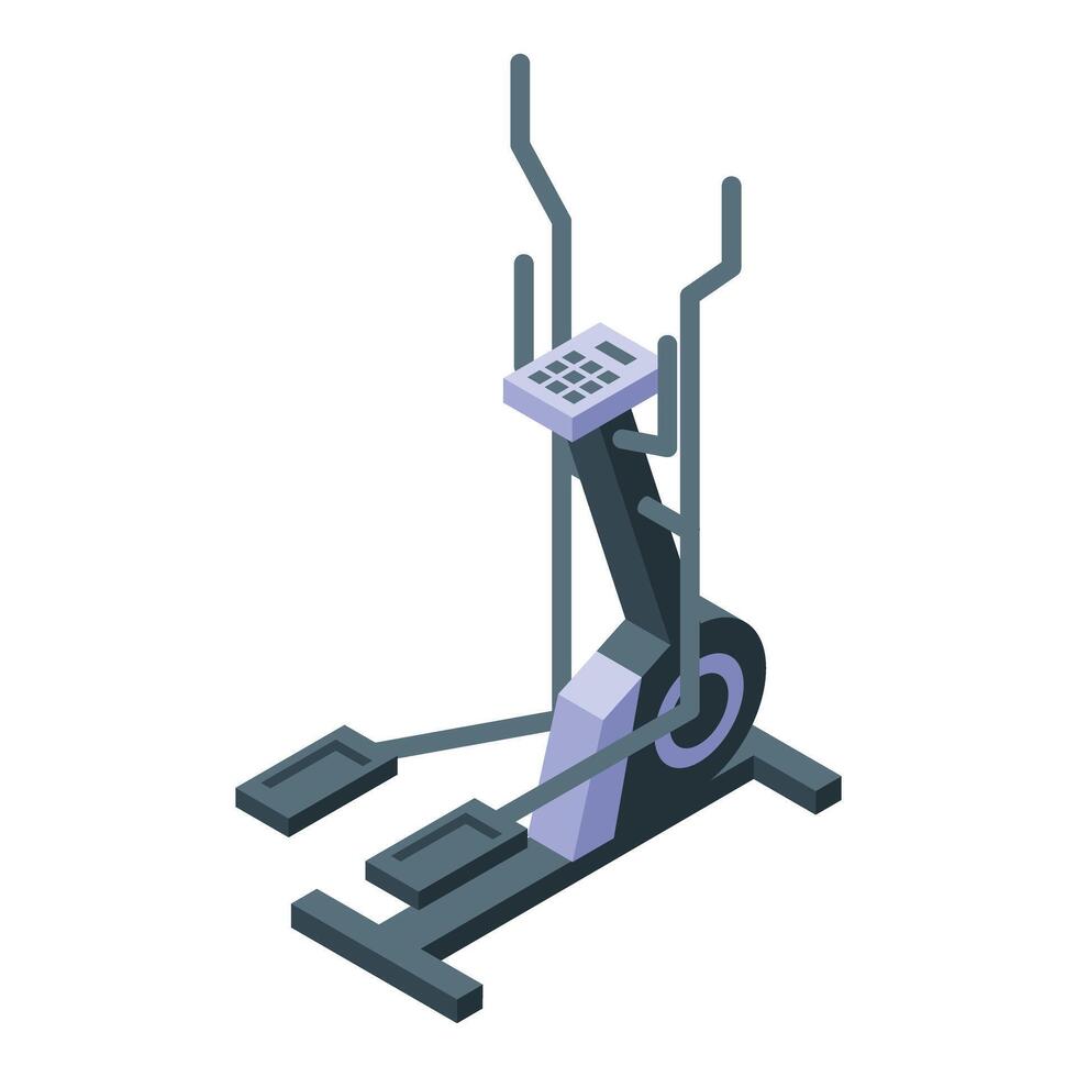 Elliptical trainer machine providing cardio workout at home vector