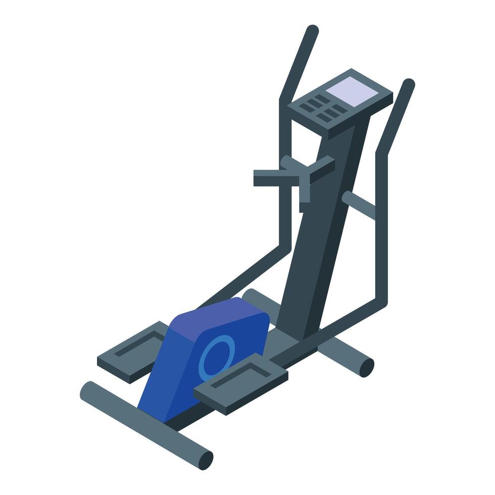 Elliptical trainer machine providing cardio workout at home vector