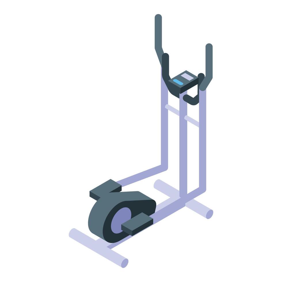 Elliptical trainer standing on white background vector