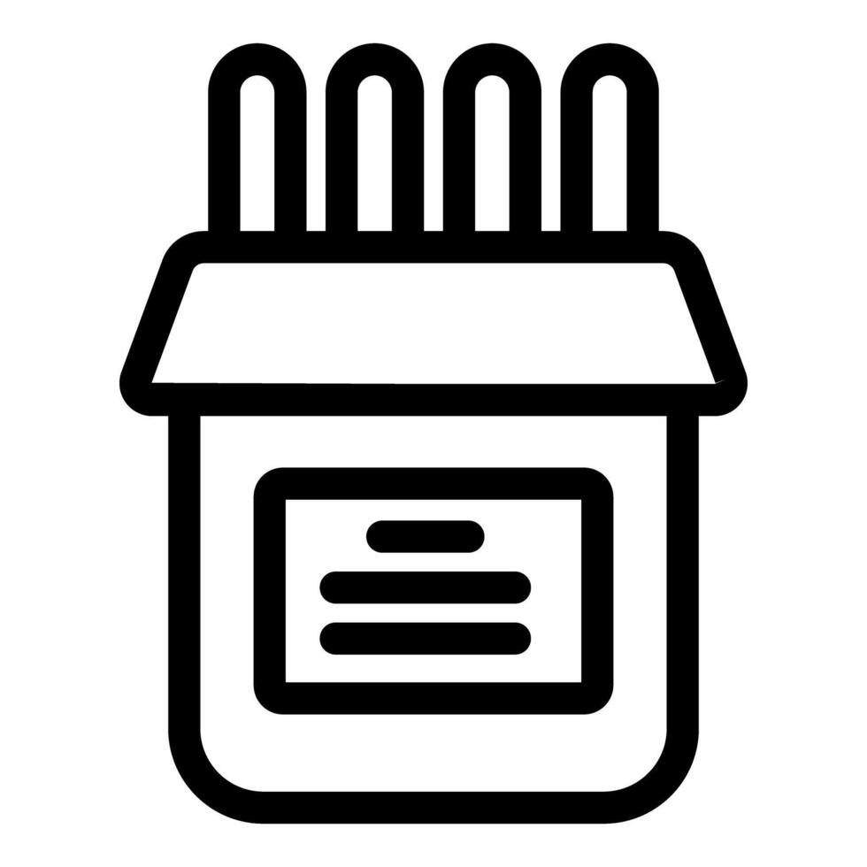 Electric fuse box icon representing circuit breaker panel vector