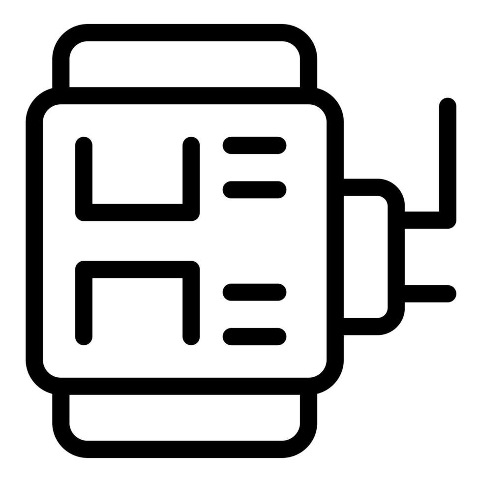 Electronic device showing interface with buttons and antenna vector