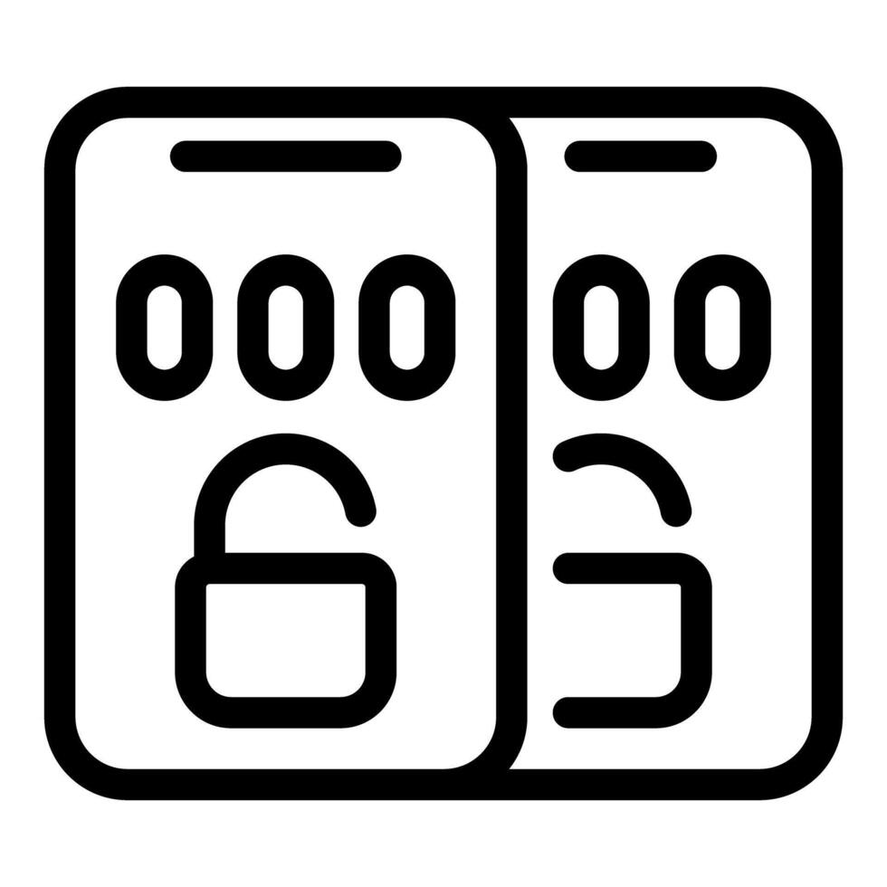 Two factor authentication system providing digital security on smartphone vector