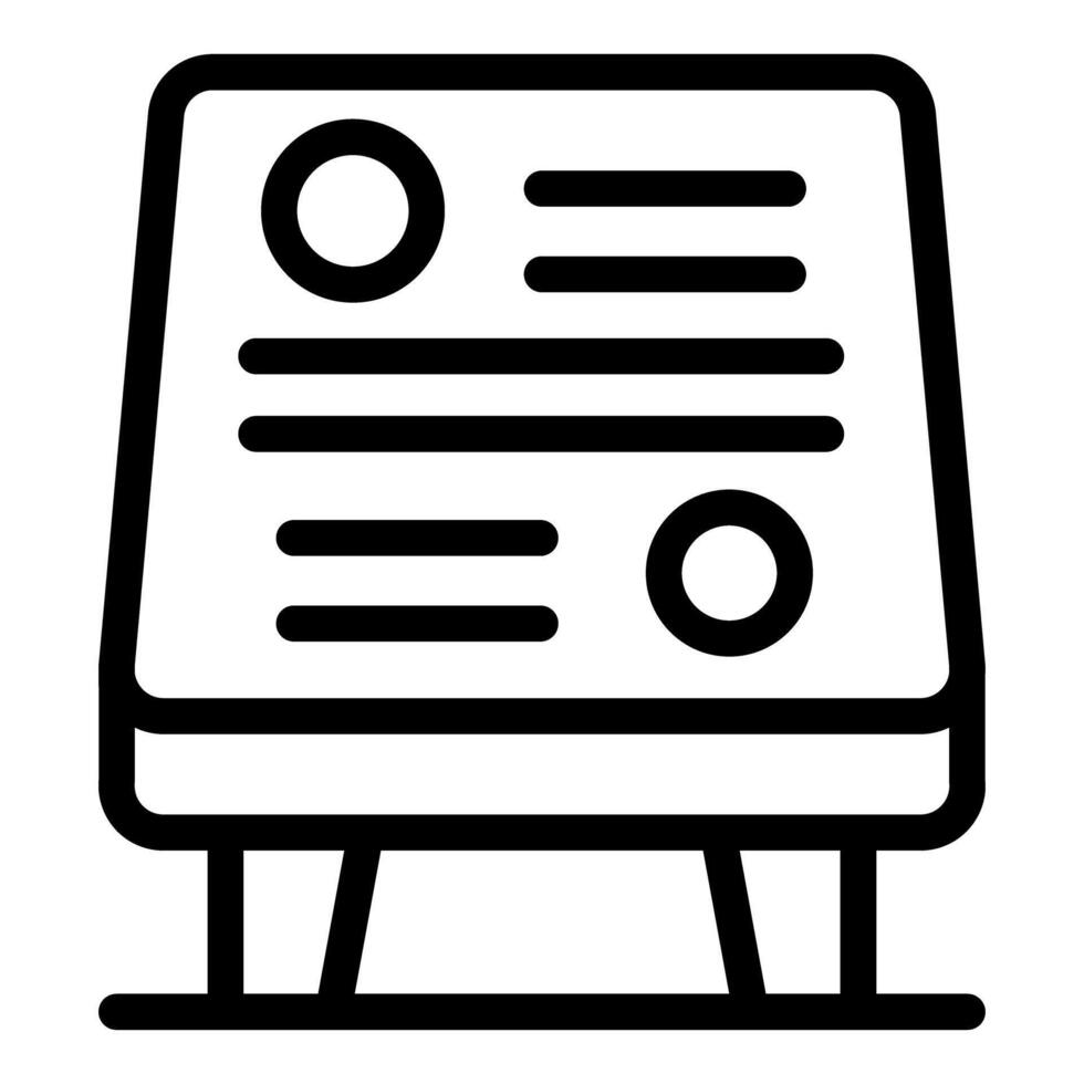 Stand presenting important information with graphs and charts vector