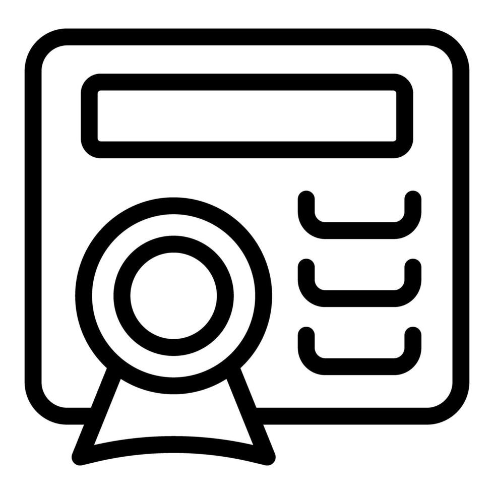 Certificate icon showing quality assurance guarantee vector