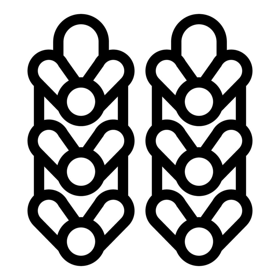 Two wheat stalks growing representing flour production vector