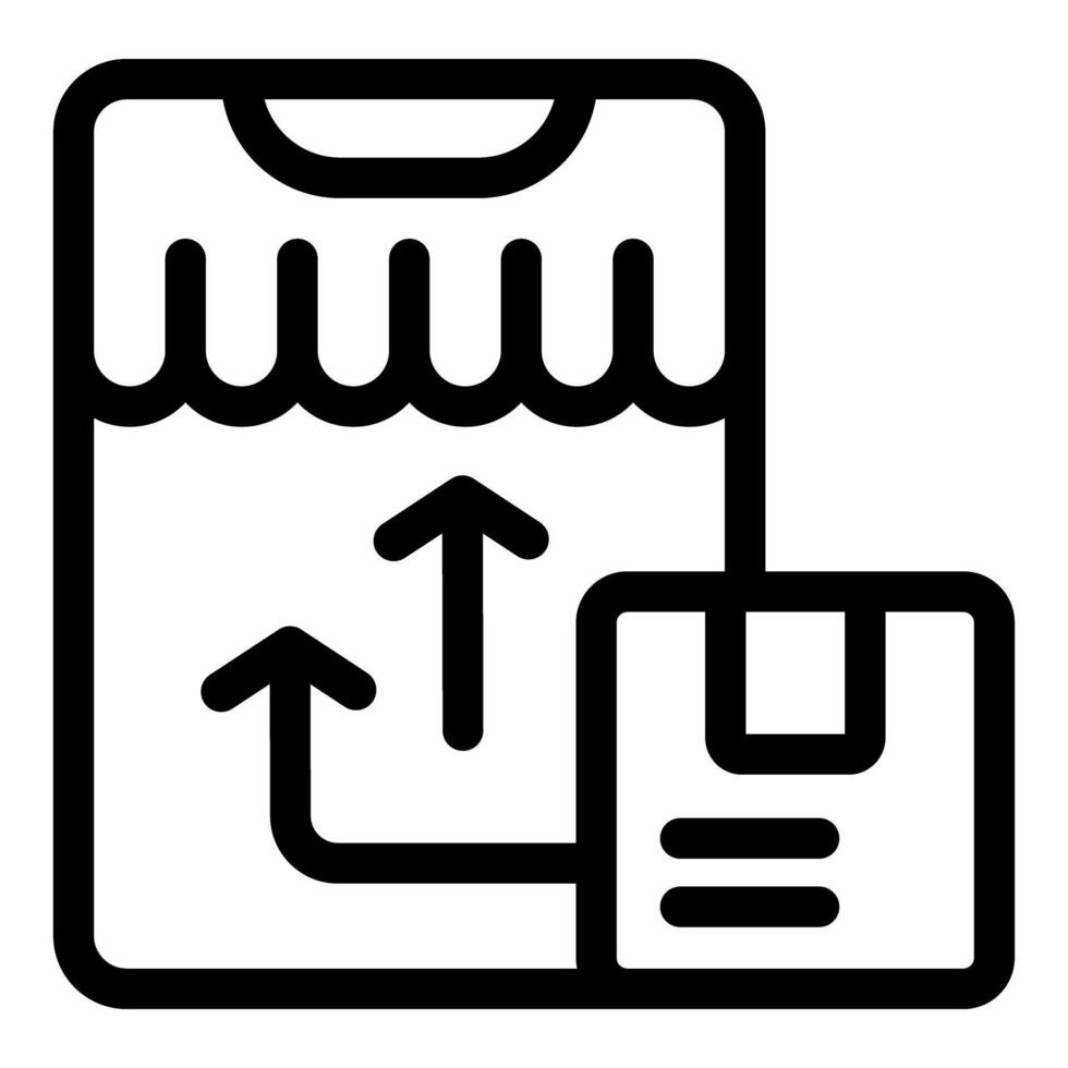 Online shop sending parcel with delivery tracking on smartphone vector