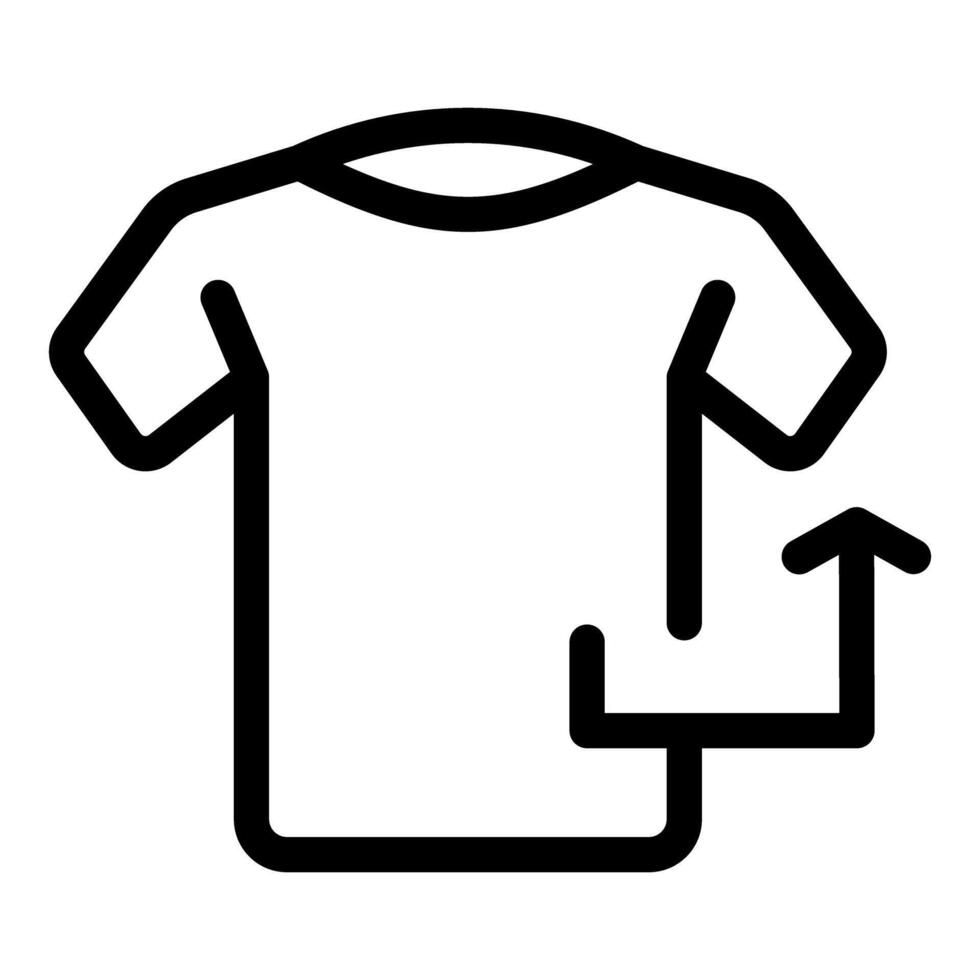 T shirt icon representing uploading clothes online vector