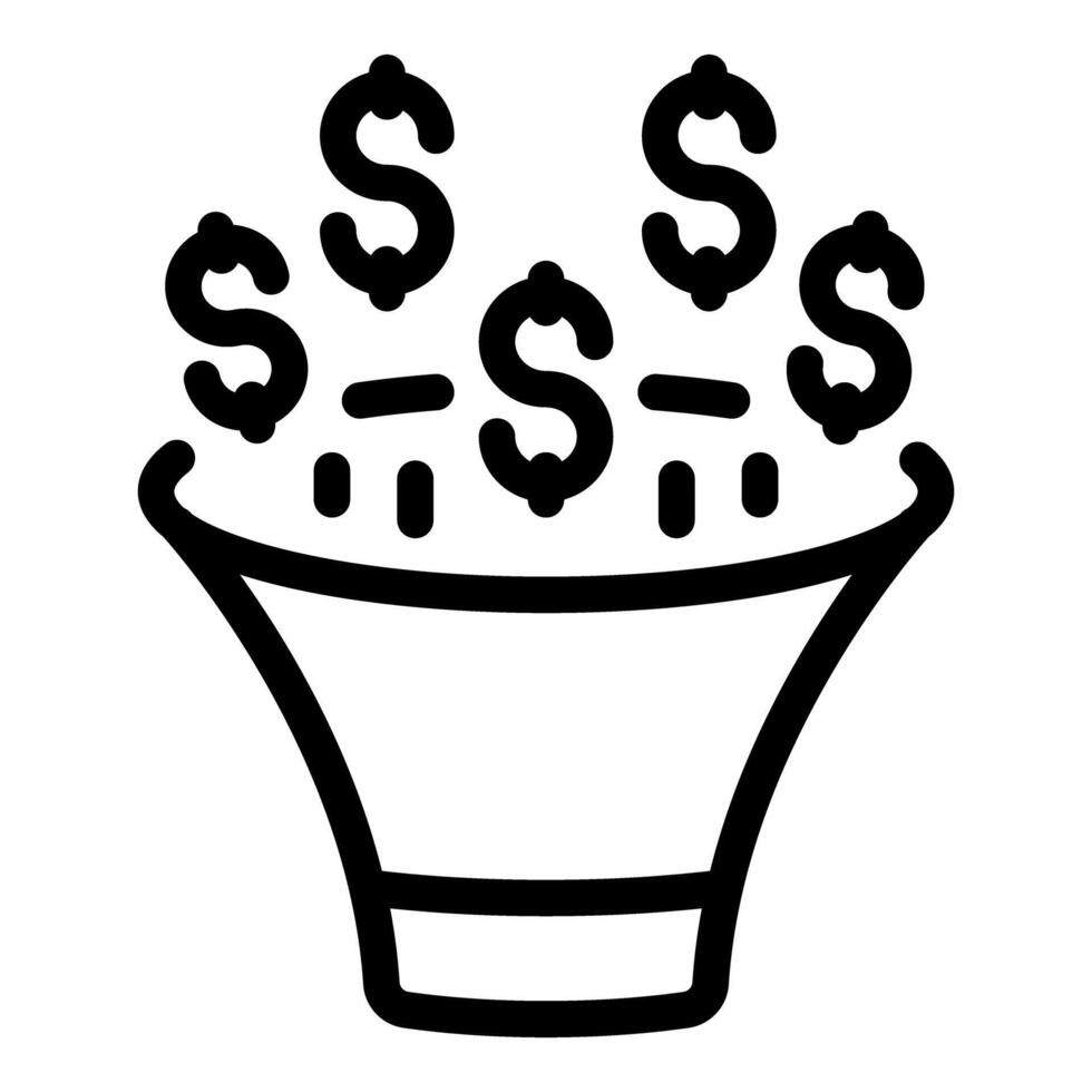 Sales funnel increasing revenue generating money vector