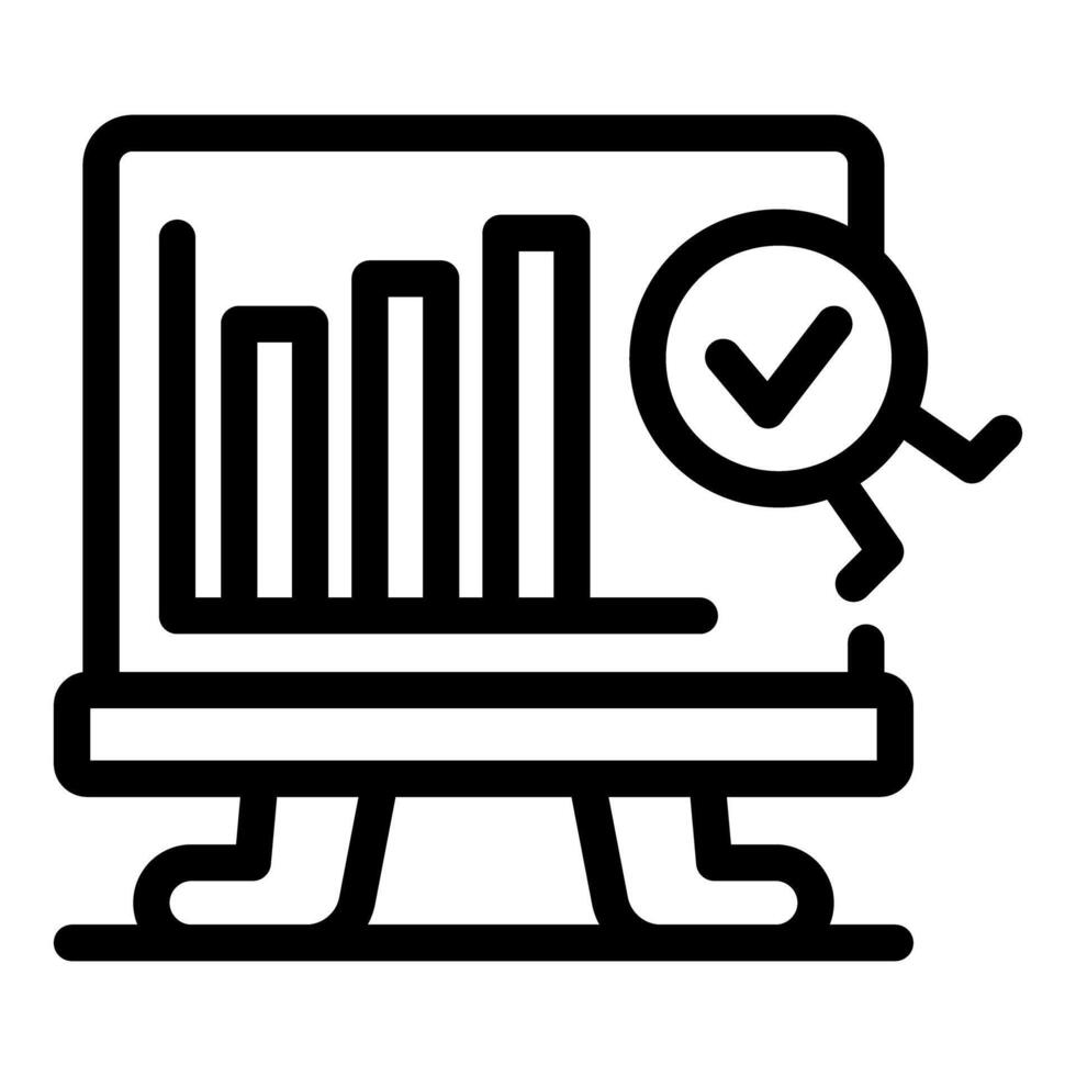 Business report showing positive results with checkmark icon vector