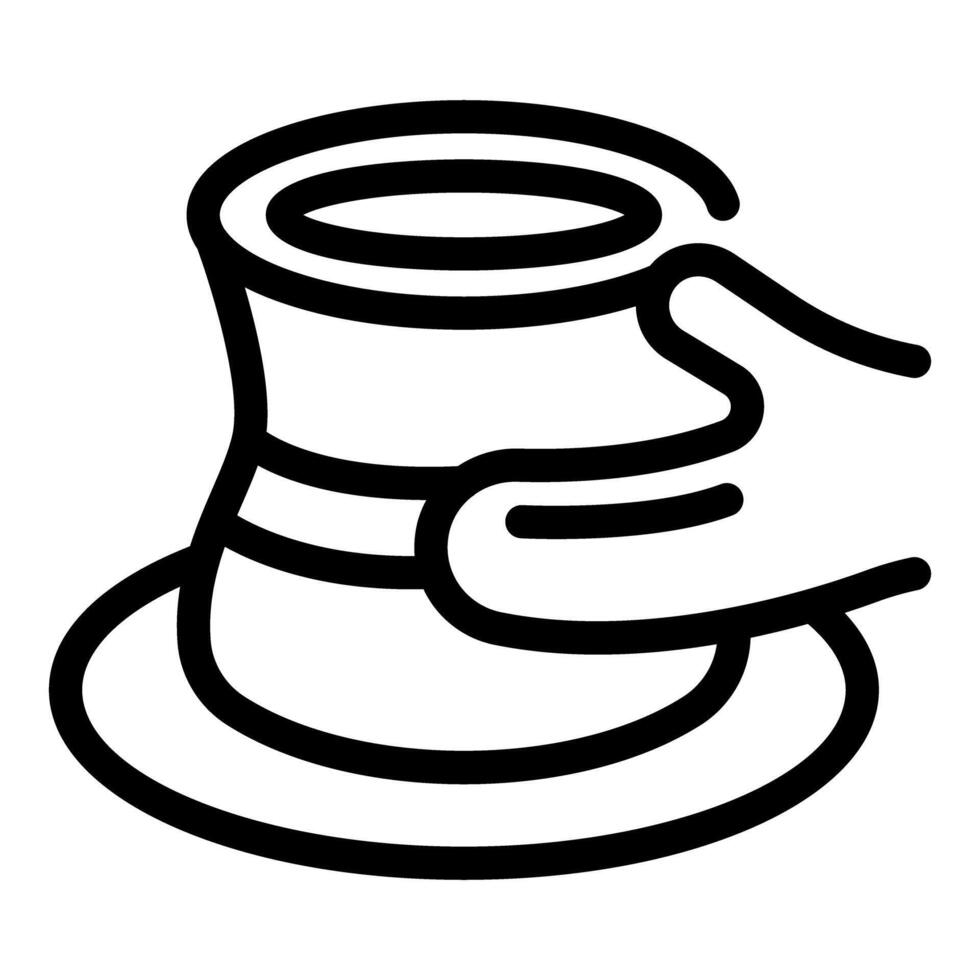 Potter hands making clay pot on pottery wheel outline vector