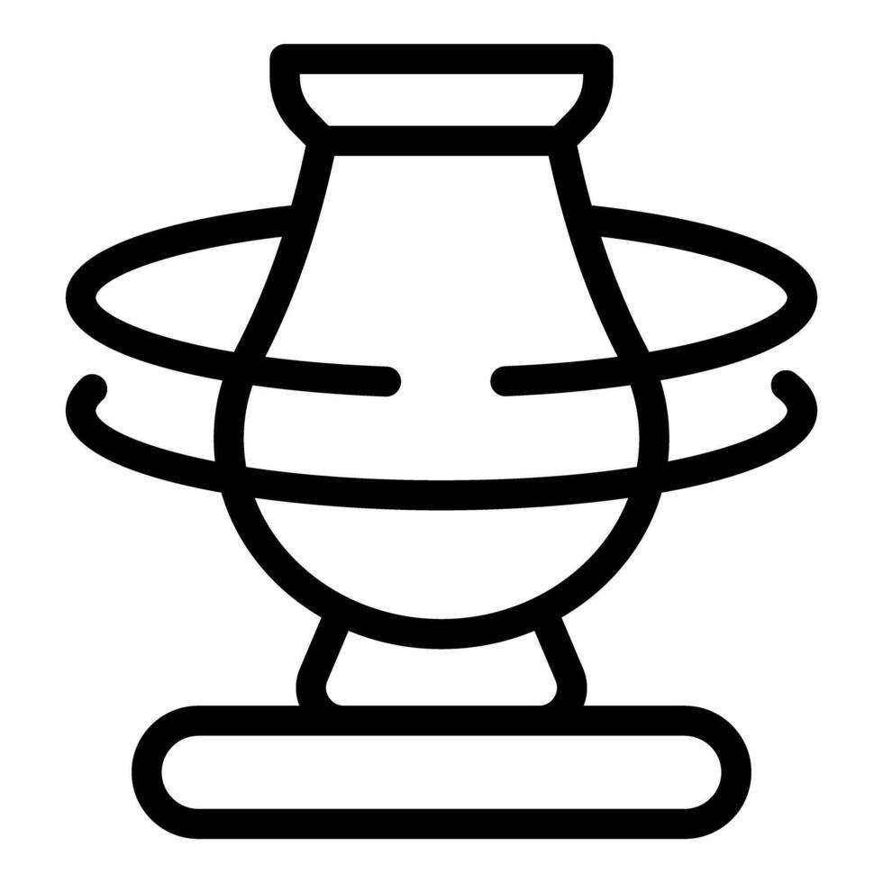 Pottery workshop tool rotating clay pot for art and craft vector