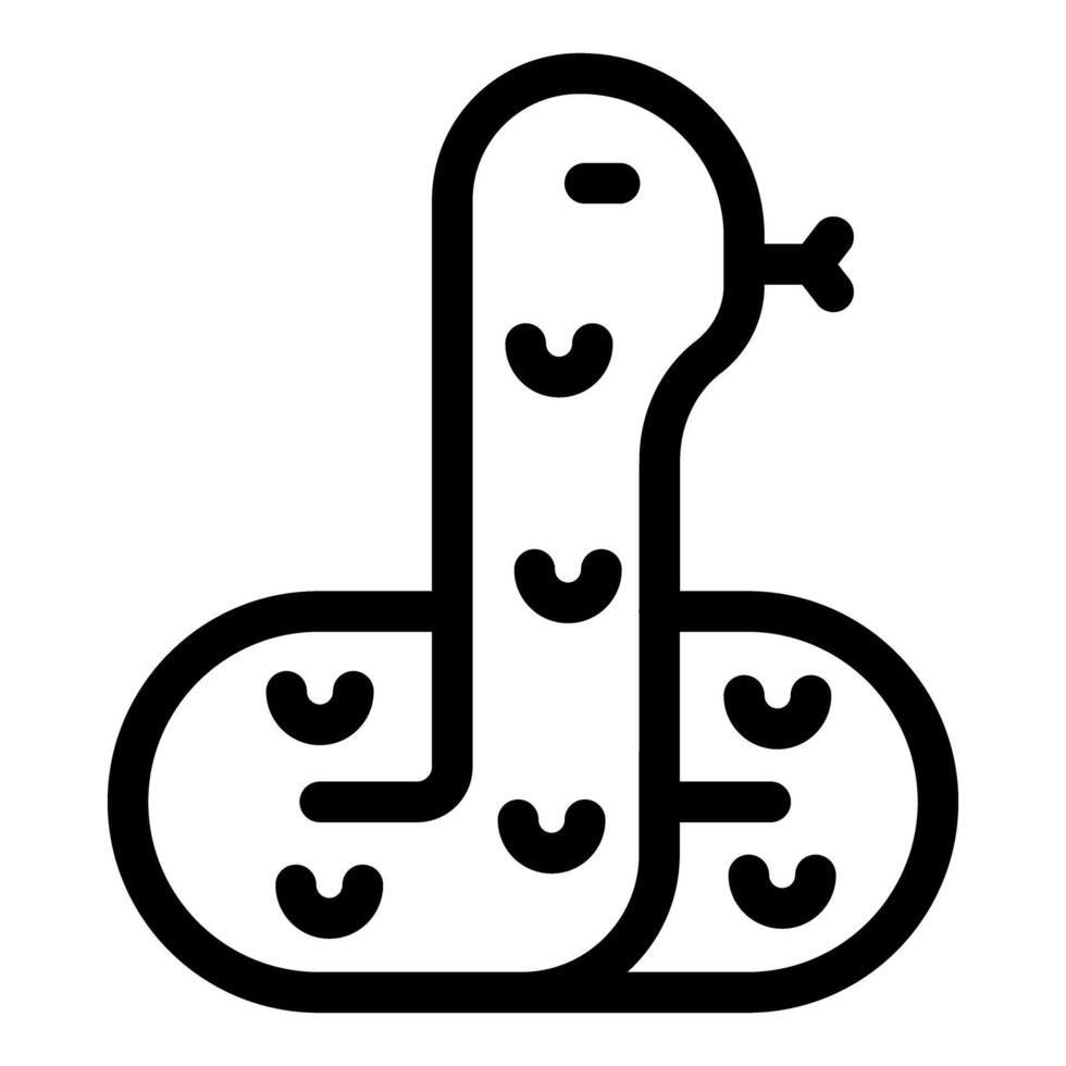 Curled up snake icon depicting reptile resting vector