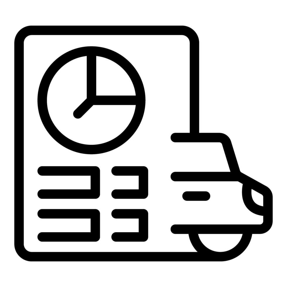 Businessman analyzing car sharing service statistics vector