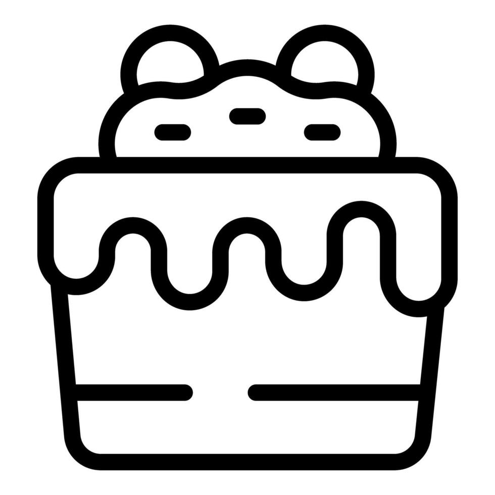 Delicious cake with cream and chocolate chips is waiting to be eaten vector