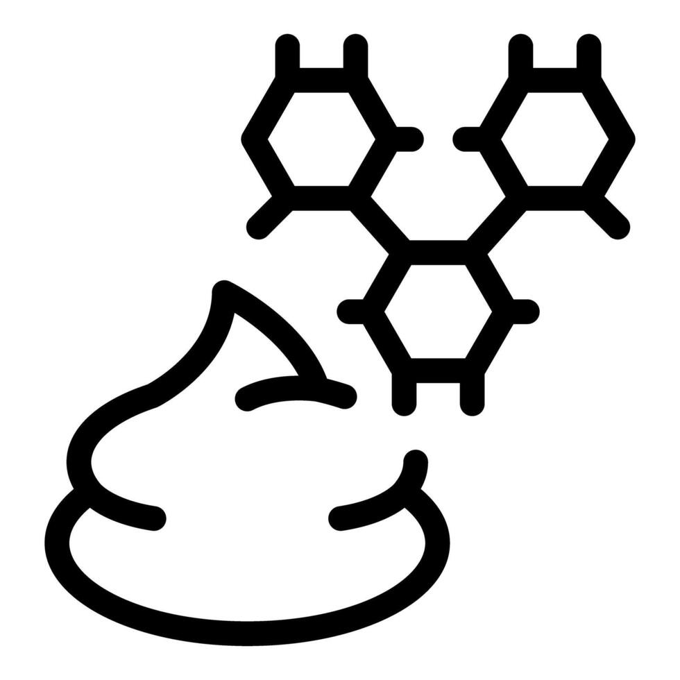 Cosmetic cream with molecular formula for skincare routine vector