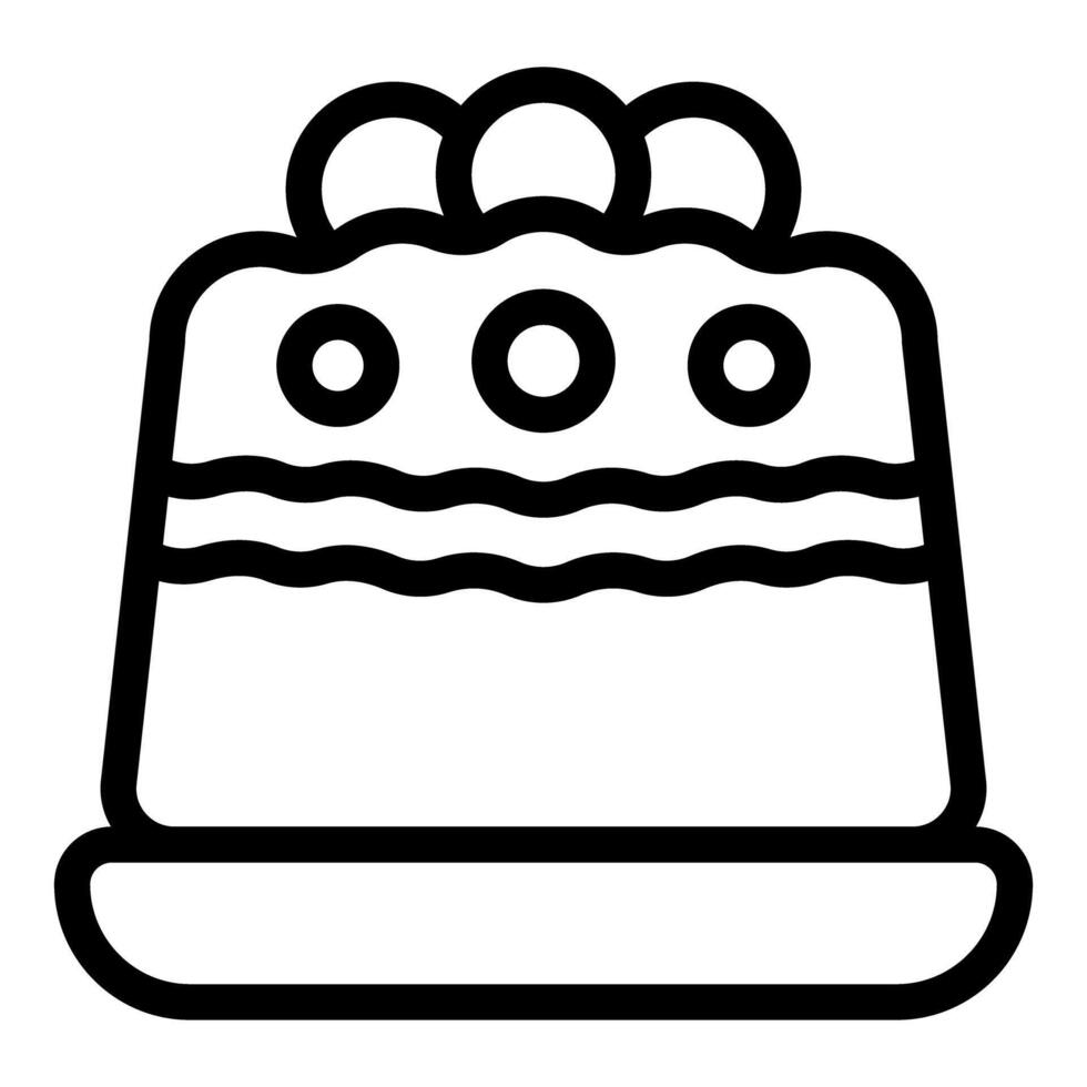 Delicious cake with cream topping and berries being served on plate vector